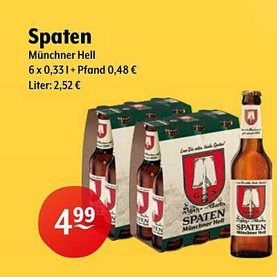 Spaten Münchner Hell – 6 x 0,33 l