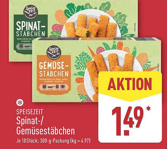 SPEISEZEIT Spinat-/Gemüsestäbchen