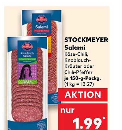 STOCKMEYER Salami – Käse-Chili, Knoblauch-Kräuter oder Chili-Pfeffer, je 150-g-Pack.