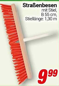 Straßenbesen mit Stiel, B 55 cm, Stiellänge: 1,30 m