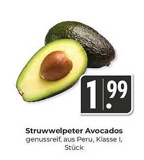 Struwelpetter Avocados genussreif, aus Peru, Klasse I, Stück