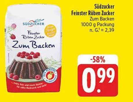 Südzucker Feinster Rüben Zucker Zum Backen 1000 g