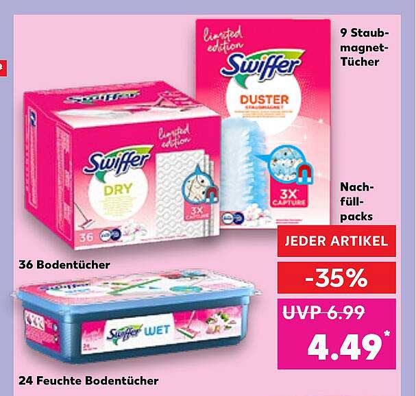 Swiffer Reinigungstücher - Feuchte und trockene Bodentücher im Set