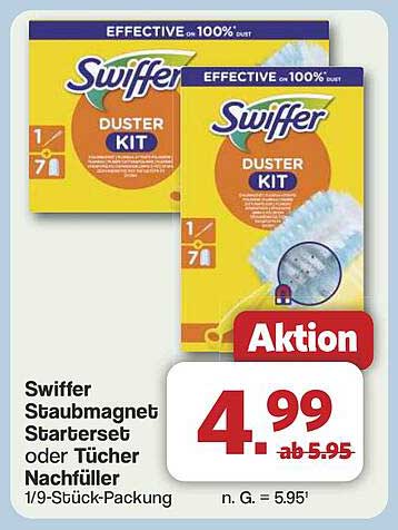 Swiffer Staubmagnet Starterset oder Tücher Nachfüller 1/9-Stück-Packung