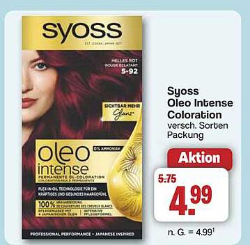 Syoss Oleo Intense Coloration - Helles Rot 5-92