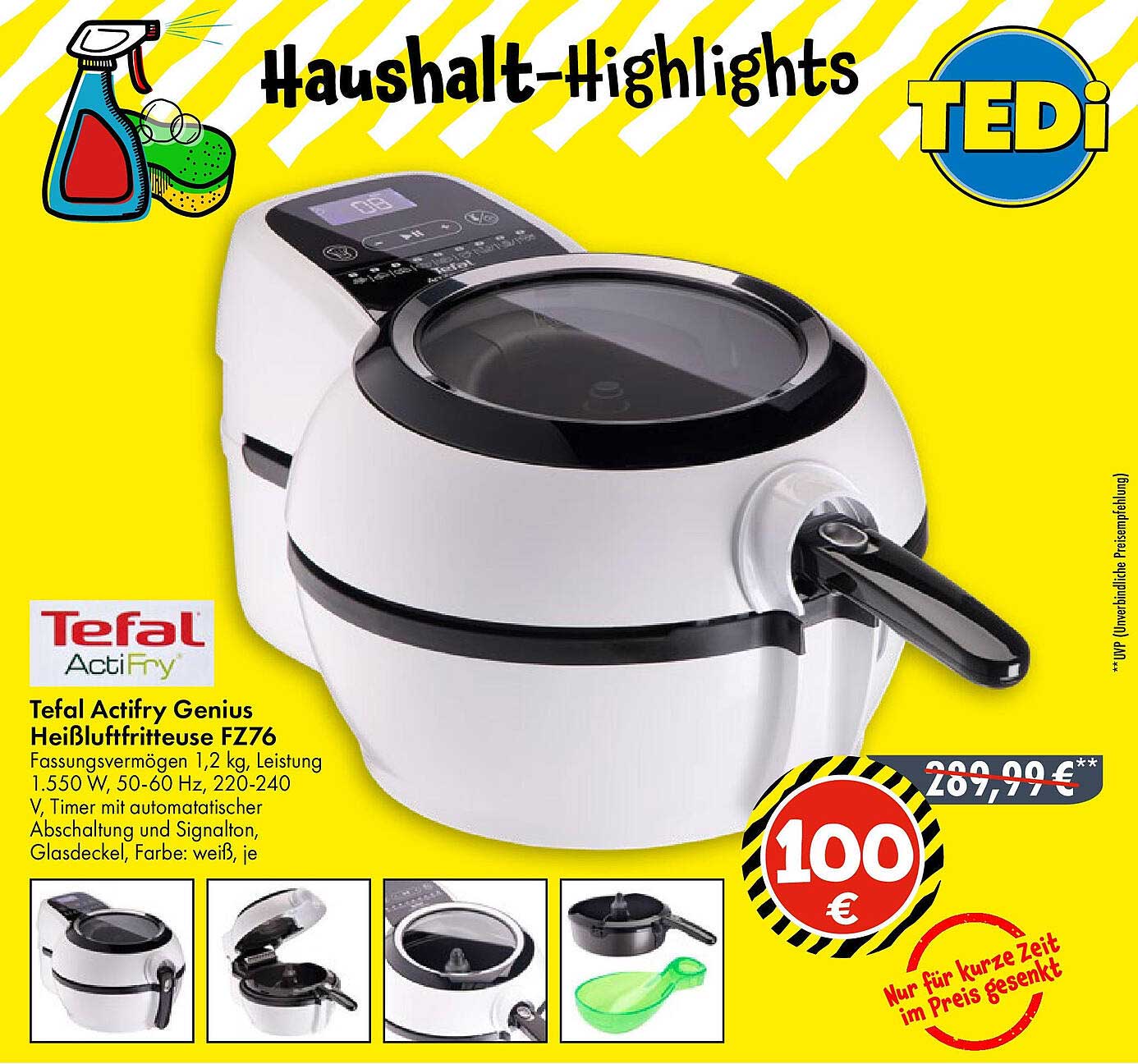 Tefal Actifry Genius Heißluftfritteuse FZ76