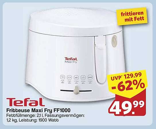 Tefal Fritteuse Maxi Fry FF1000 - frittieren mit Fett