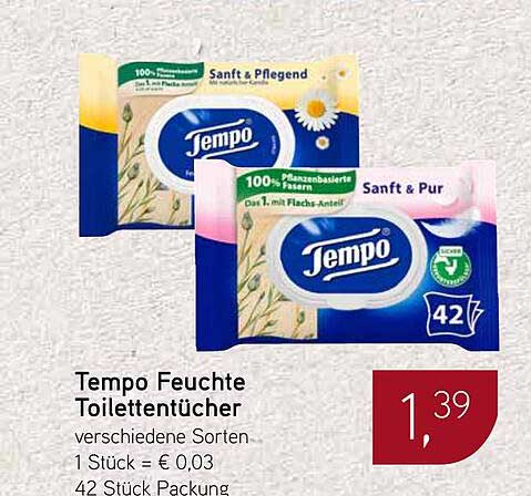 Tempo Feuchte Toilettentücher - verschiedene Sorten