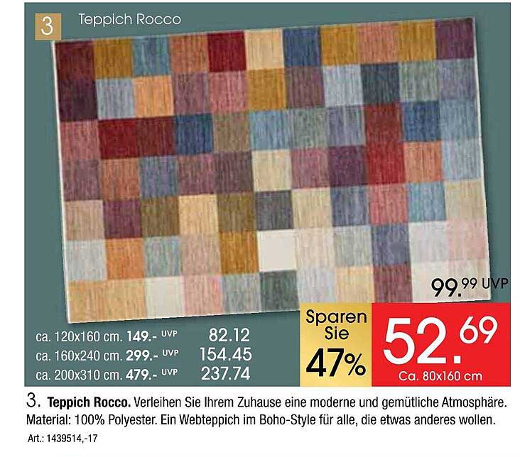 Teppich Rocco - Boho-Style für Ihr Zuhause