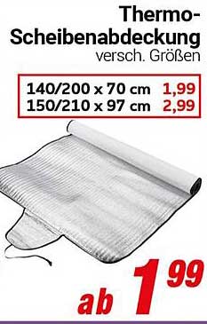 Thermo-Scheibenabdeckung verschied. Größen