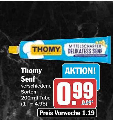 Thomy Senf verschiedene Sorten 200 ml Tube