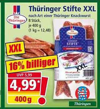 Thüringer Stifte XXL - nach Art einer Thüringer Knackwurst