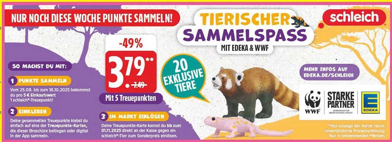 Tierischer Sammelpass mit EDEKA & WWF