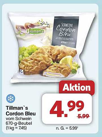 Tillman`s Cordon Bleu vom Schwein – 670-g-Beutel