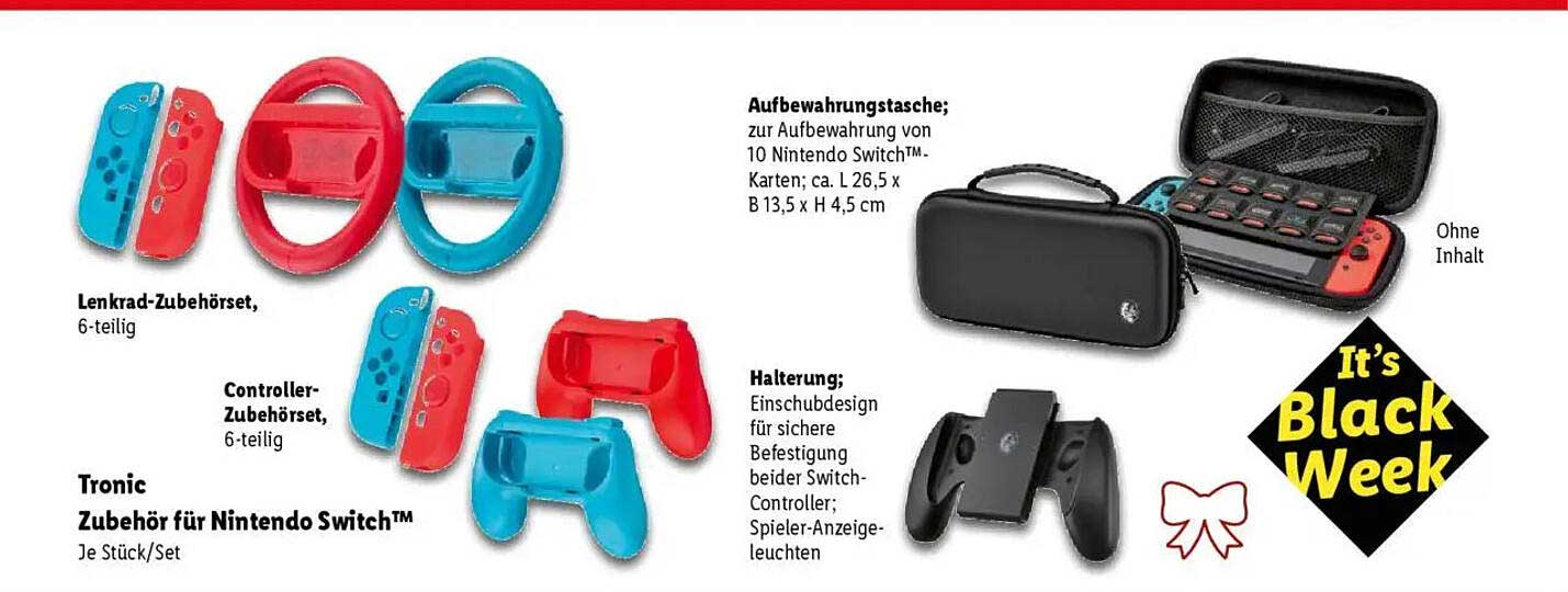 Tronic Zubehör für Nintendo Switch™ - 6-teiliges Set