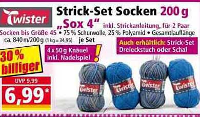 Twister Strick-Set Socken 200 g "Sox 4"