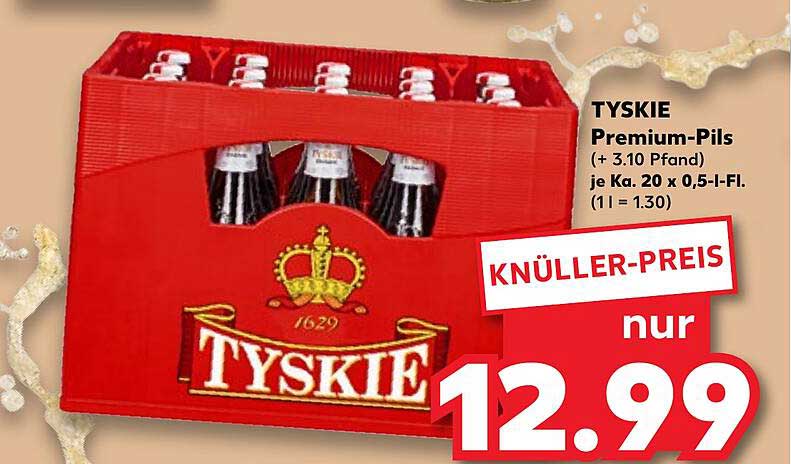 TYSKIE Premium-Pils 20 x 0,5 l
