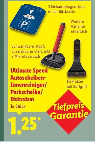 Ultimate Speed Autoscheiben-Innenreiniger/Parkscheibe/Eiskratzer