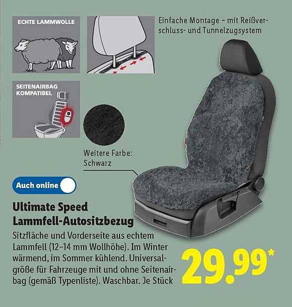 Ultimate Speed Lamfell-Autositzbezug