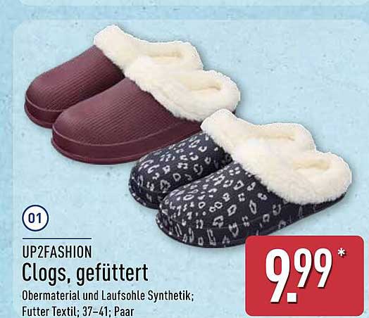 UP2FASHION Clogs, gefüttert