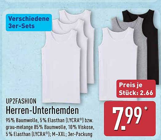 UP2FASHION Herren-Unterhemden 3er-Pack