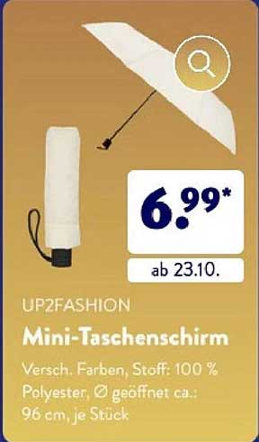 UP2FASHION Mini-Taschenschirm