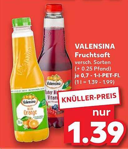 VALENSINA Fruchtsaft - verschiedene Sorten