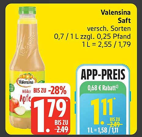 Valensina Saft - Milder Apfel