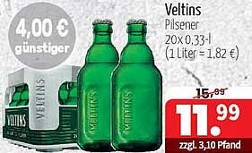Veltins Pilsener 20 x 0,33 l für nur 11,99 €