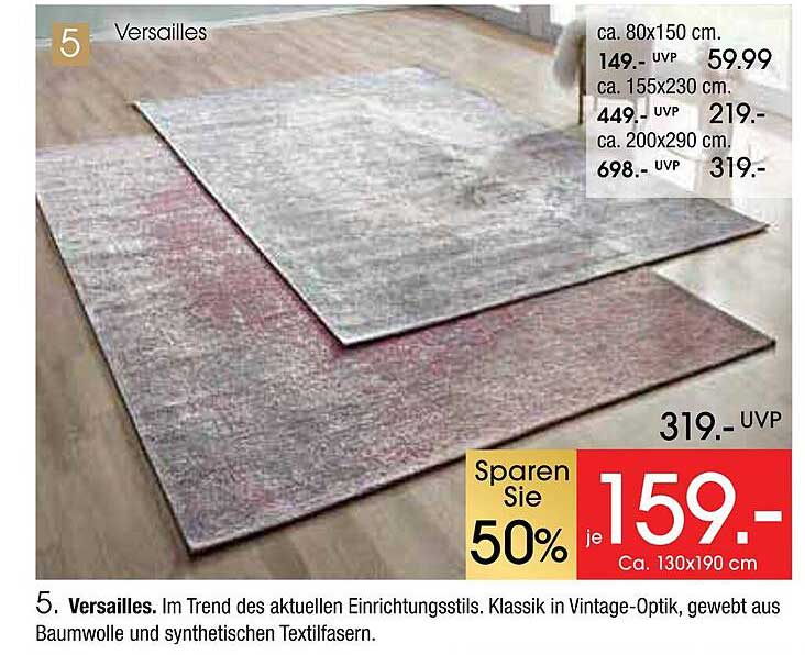 Versailles - Klassischer Vintage-Teppich