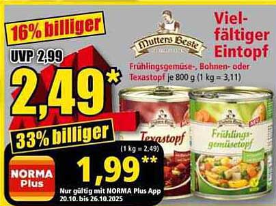 Vielseitiger Eintopf von Mutterns Beste – Jetzt zum Sonderpreis!