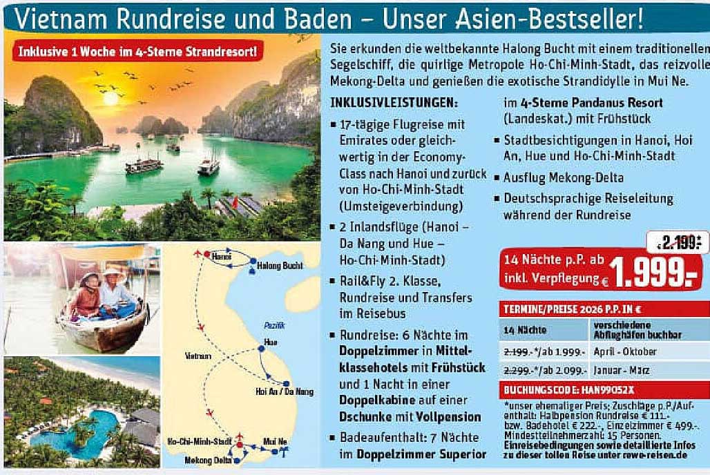 Vietnam Rundreise und Baden - Unser Asien-Bestseller!