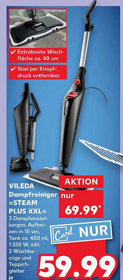 VILEDA Dampfreiniger »STEAM PLUS XXL«