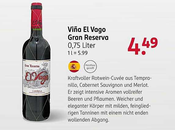 Viña El Vago Gran Reserva 0,75 Liter