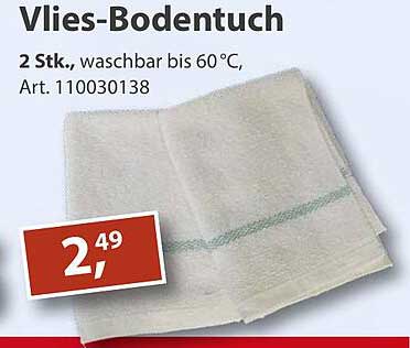 Vlies-Bodentuch 2 Stk., waschbar bis 60°C, Art. 110030138