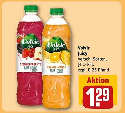 Volvic Juicy - Verschiedene Sorten, je 1-L-Fl.