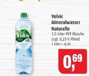 Volvic Mineralwasser Naturelle 1,5-Liter-PET-Flasche