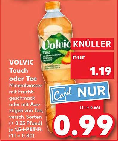 VOLVIC Touch oder Tee Mineralwasser mit Fruchtgeschmack