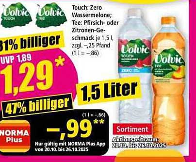 Volvic Touch Wasser und Tee - Perfekte Erfrischung in einer Flasche!