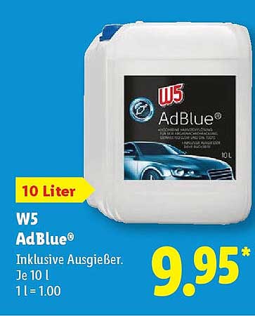 W5 AdBlue® 10 Liter inklusive Ausgießer