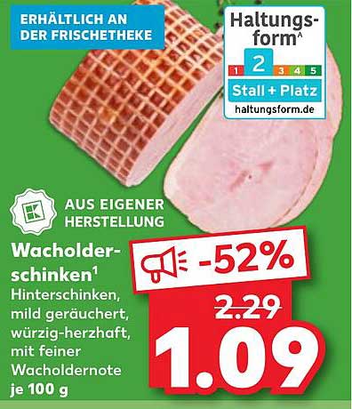 Wacholder-Schinken - mild geräuchert und würzig-herzhaft