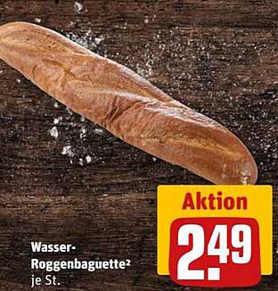 Wasser-Roggenbaguette je St.
