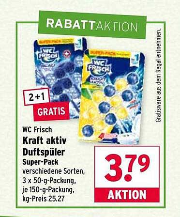 WC Frisch Kraft aktiv Duftspüler Super-Pack