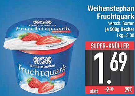 Weihenstephan Fruchtquark – verschiedene Sorten 500g Becher