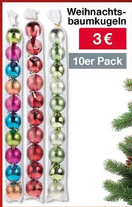 Weihnachtsbaumkugeln 10er Pack für nur 3 €