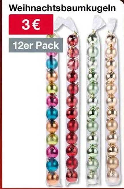 Weihnachtsbaumkugeln 12er Pack