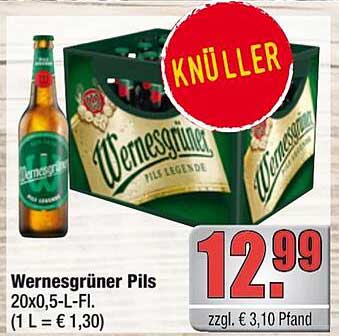 Wernesgrüner Pils - 20 x 0,5 L Fla.