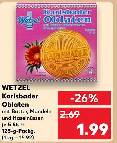 WETZEL Karlsbader Oblaten