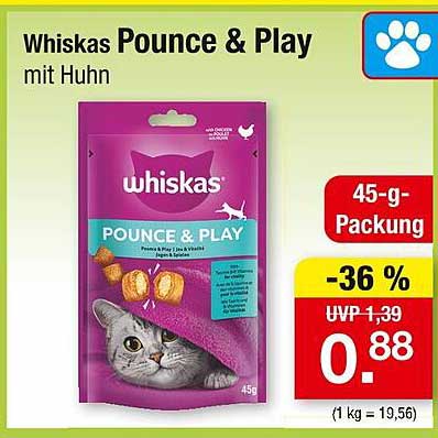 Whiskas Pounce & Play mit Huhn 45 g