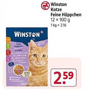 Winston Katze Feine Häppchen 12 x 100 g